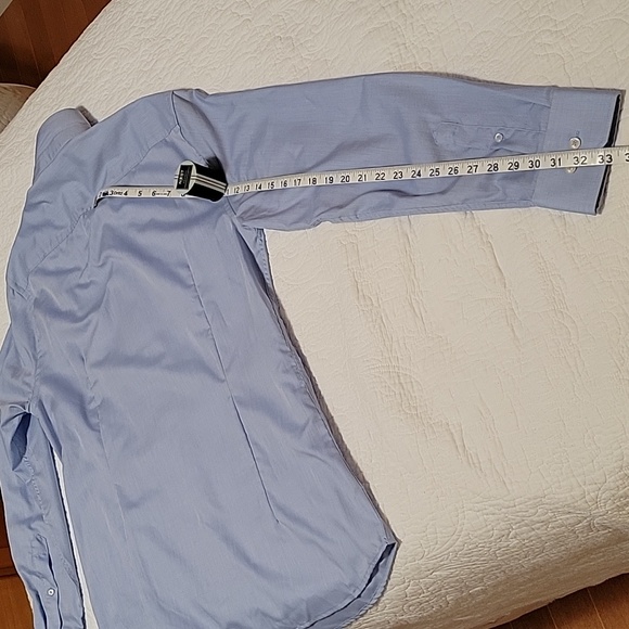 Klauss Boehler Slim Fit Blue Dress Shirt- Size 16.5 - Picture 12 of 14